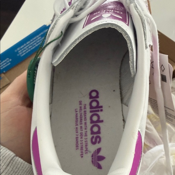 adidas Samba OG J White Purple Gum Sole - Picture 4 of 6